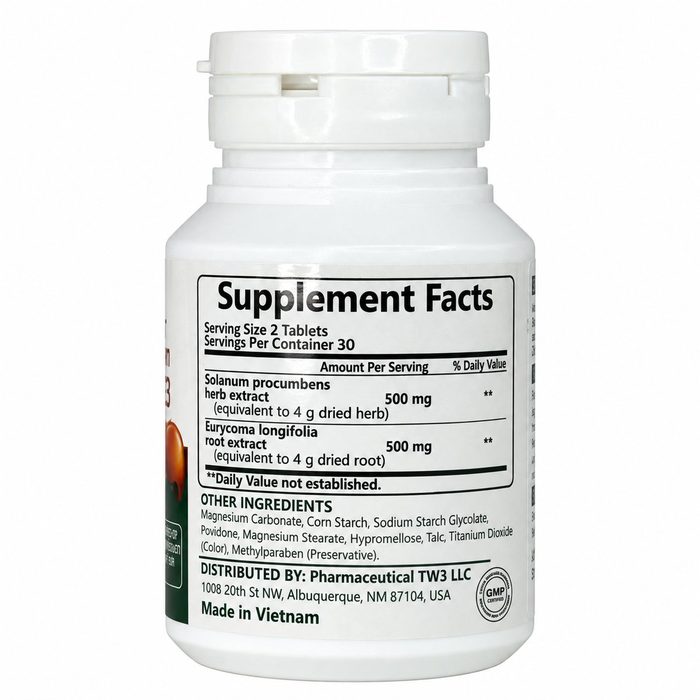Supplement Facts panel on TW3 Herbal Liver Support